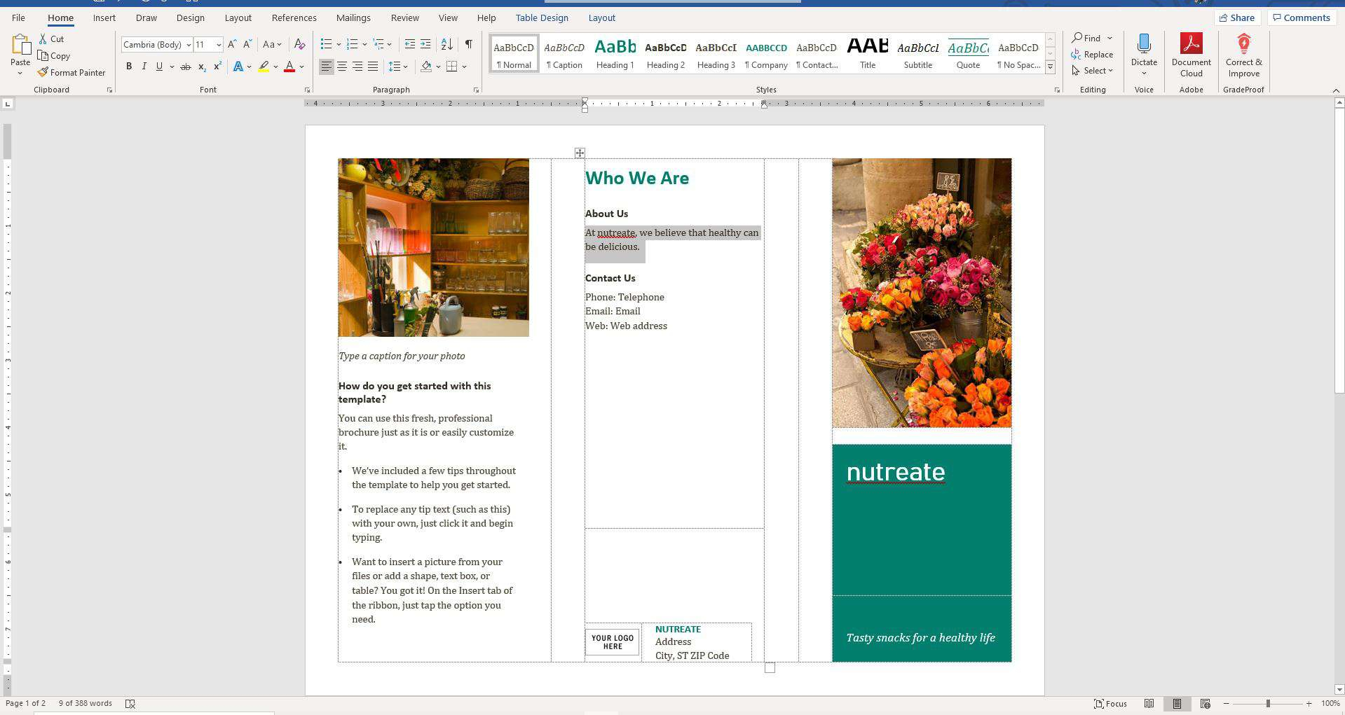 How To Make A Brochure On Microsoft Word In Word 2013 Brochure Template