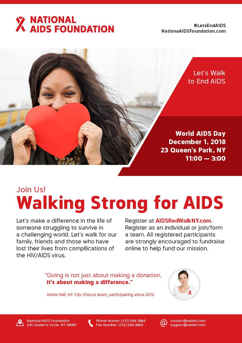 How To Make A Fundraiser Flyer Template | Flyer Template Within Hiv Aids Brochure Templates