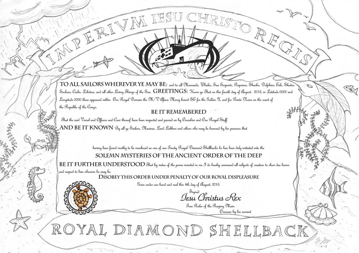 How To Turn Slimy Polliwogs Into Trusty Shellbacks | Jay On Intended For Crossing The Line Certificate Template