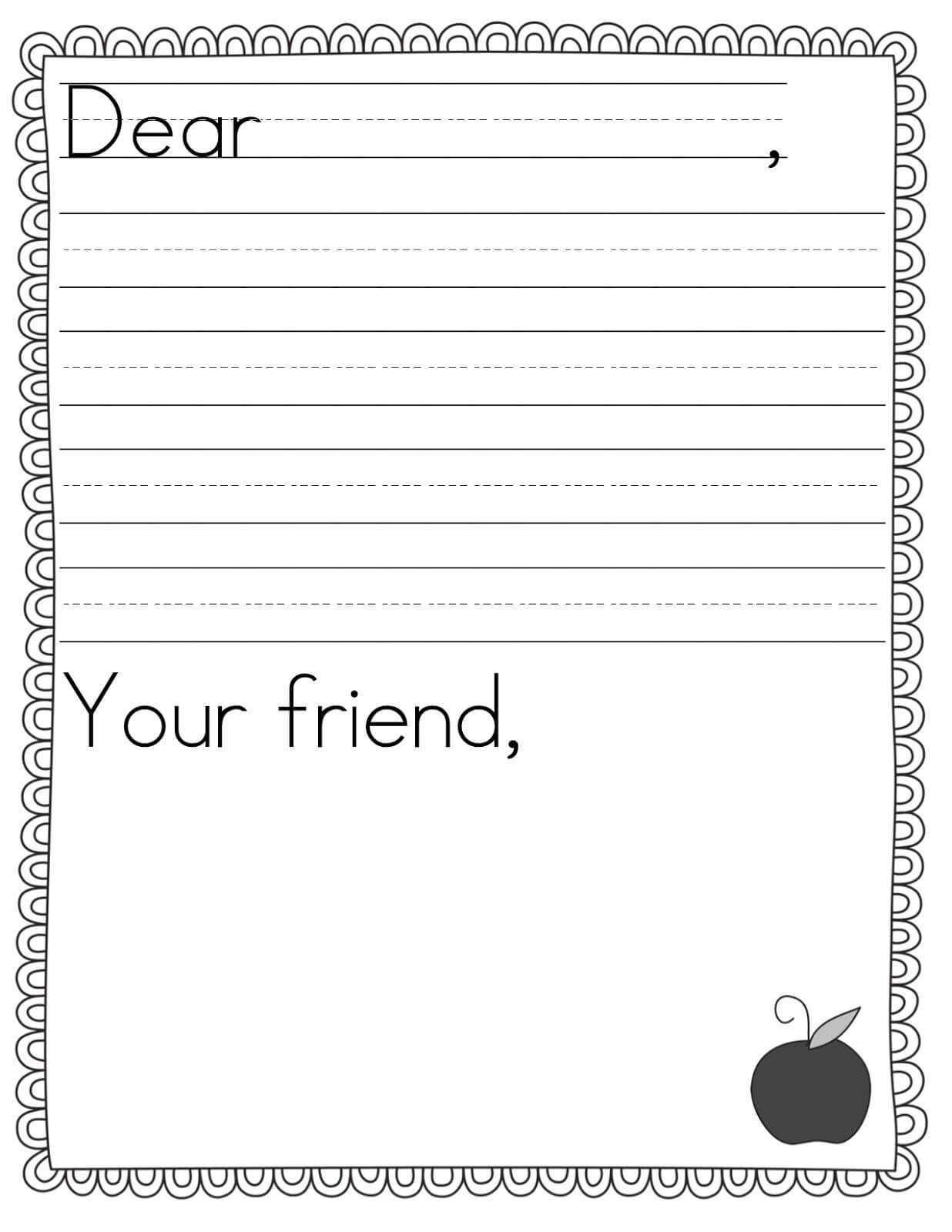 How To Write A Letter Templates For Kids – Google Search For Blank Letter Writing Template For Kids