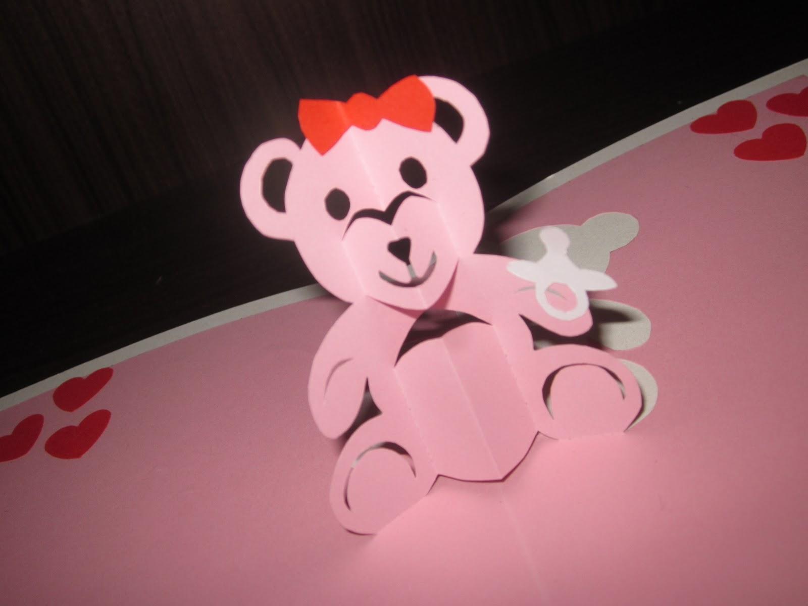 Huis Cute Little Teddy Bear Pop Up Card/birthday Wenskaarten For Teddy Bear Pop Up Card Template Free