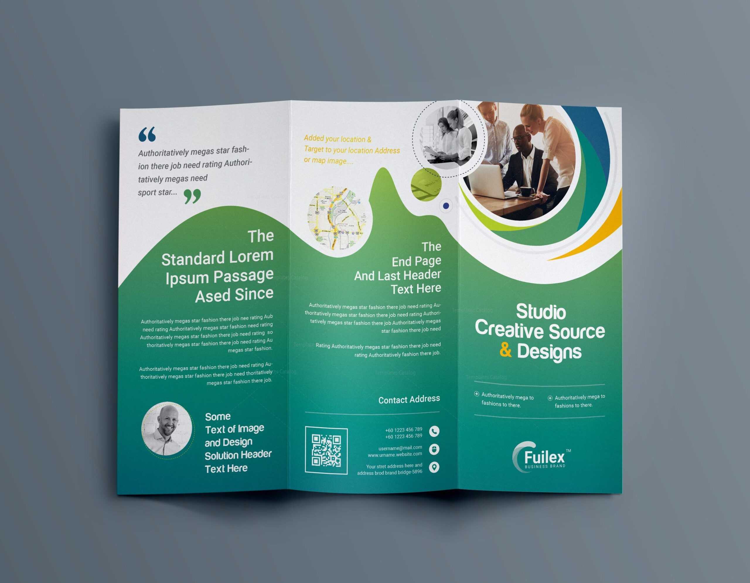 Hypnosis Professional Tri Fold Brochure Template 001203 Within 3 Fold Brochure Template Psd