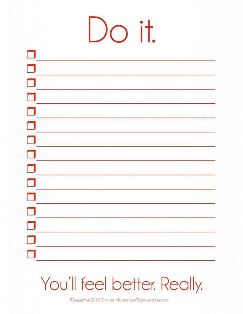 I So Need This! ~ Things To Do Template Pdf | Free Printable Throughout Blank To Do List Template