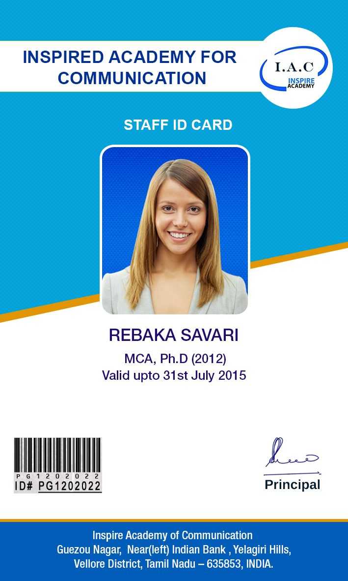 Id Card Designs | Id Card Template, School Id, Business Card Within Id Badge Template Word