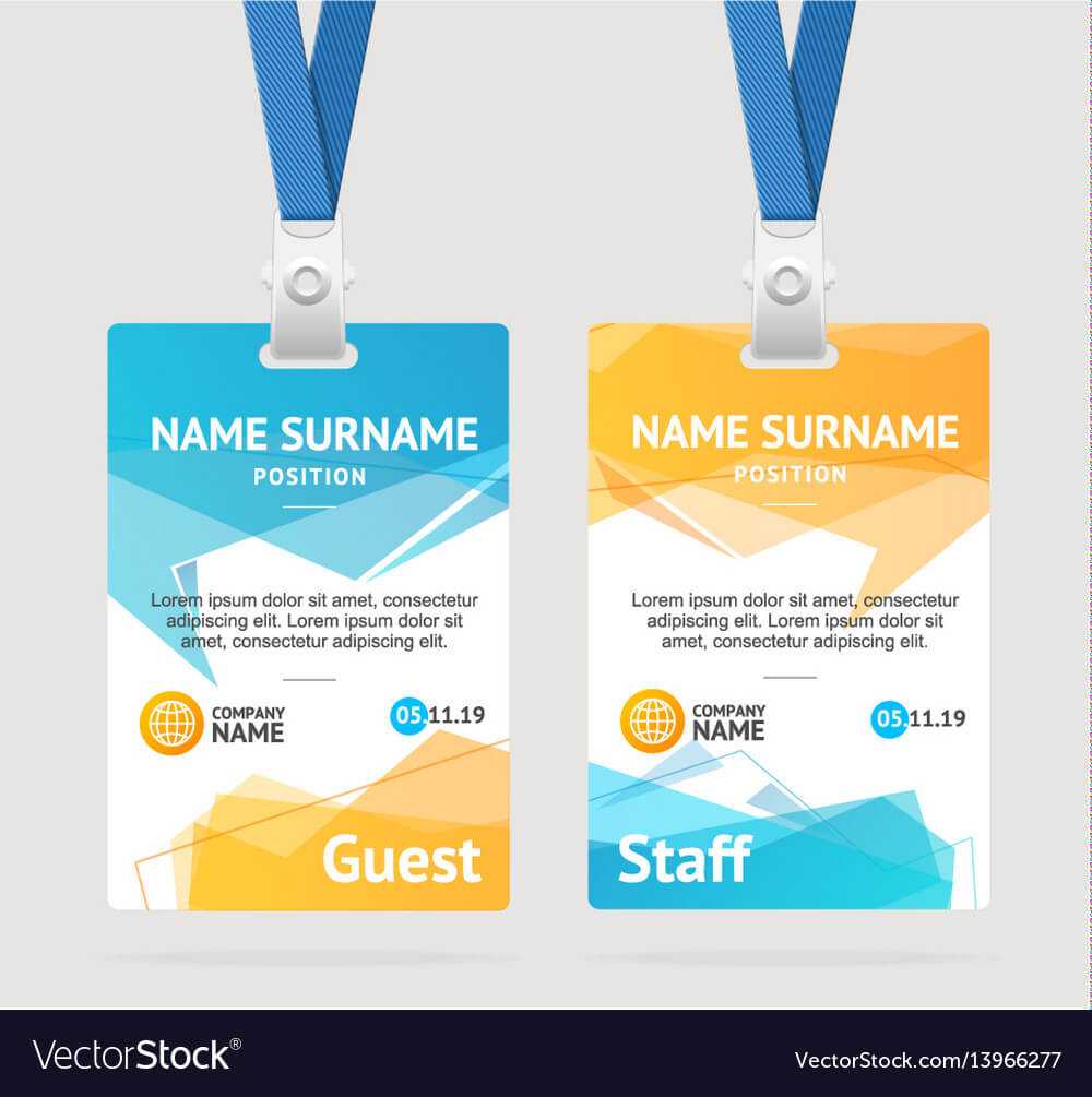 Id Card Template Plastic Badge Within Conference Id Card Template