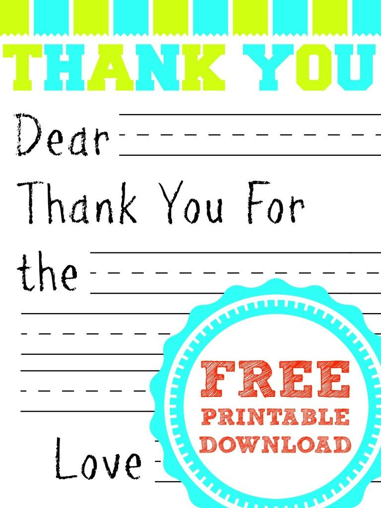 If You Are Looking For A Fun Way To Help Your Kids Write Throughout Free Printable Thank You Card Template