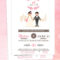 Illustrated Couple In Front Of Church Wedding Invitation within Church Wedding Invitation Card Template