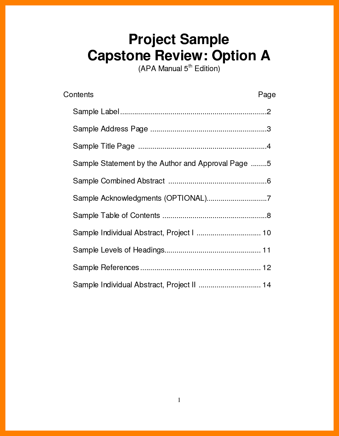 Image Result For Apa Table Of Contents Example | Apa Table Inside Apa Table Template Word