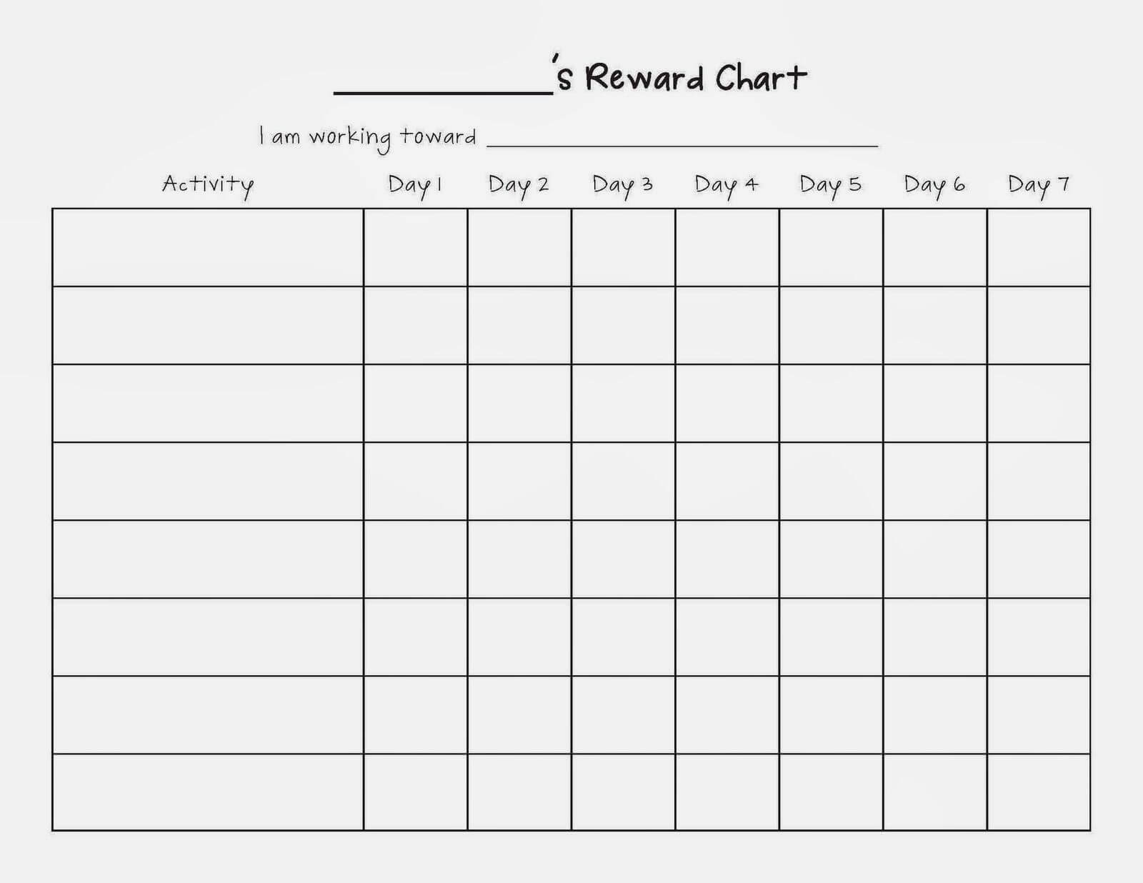 Image Result For Blank Sticker Charts | Reward Chart Intended For Blank Reward Chart Template