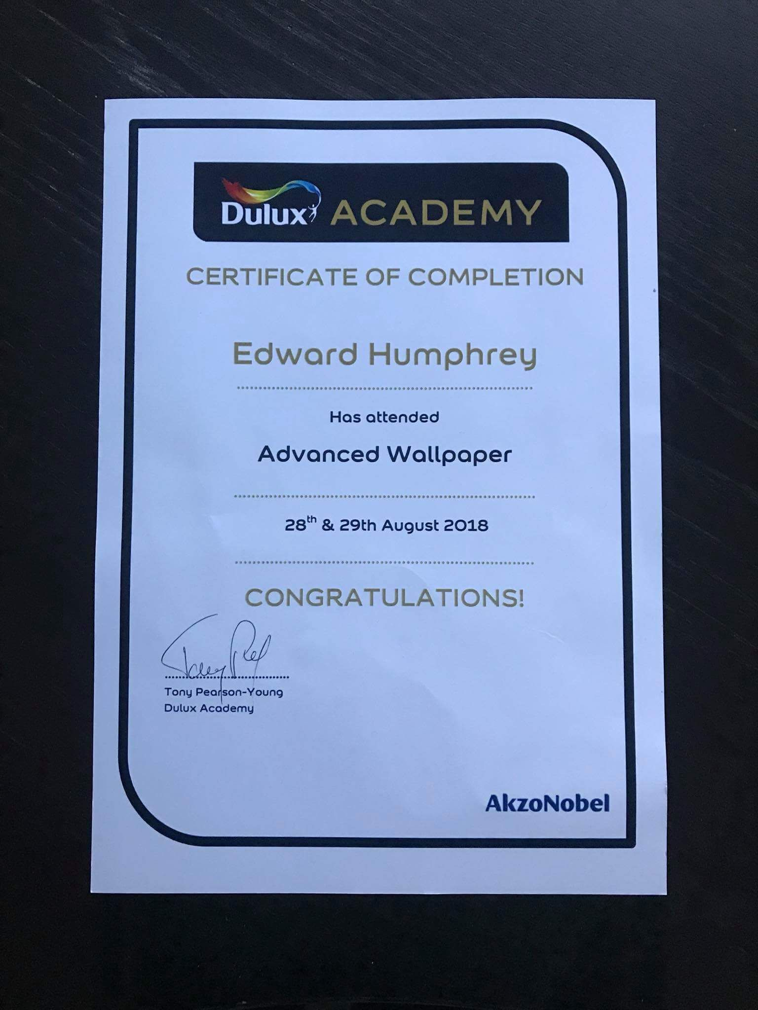 Image Result For Dulux Academy Certificates | Certificate Of In This Entitles The Bearer To Template Certificate