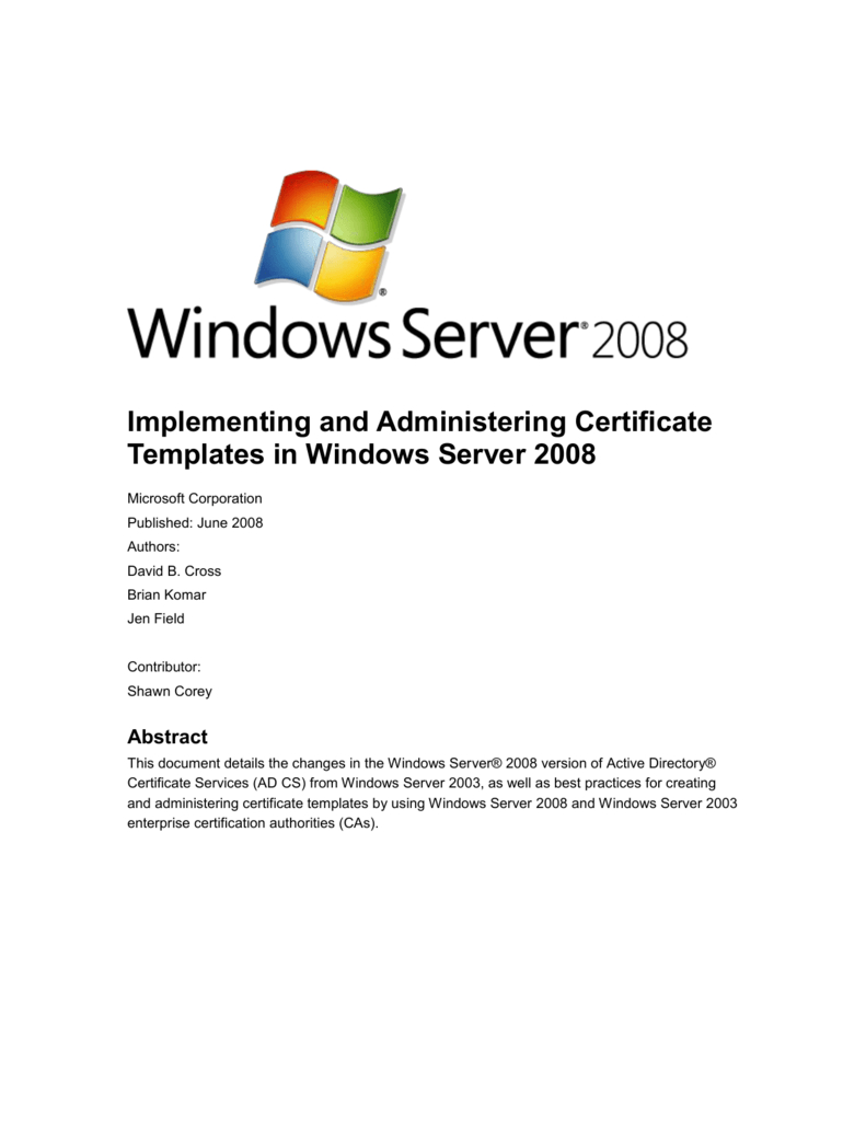 Implementing And Administering Certificate Templates With Regard To Active Directory Certificate Templates