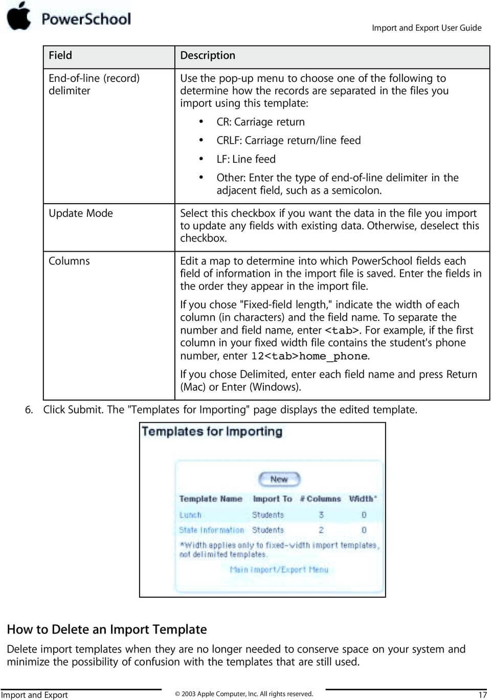 Import And Export User Guide Powerschool Student Information Intended For Powerschool Reports Templates