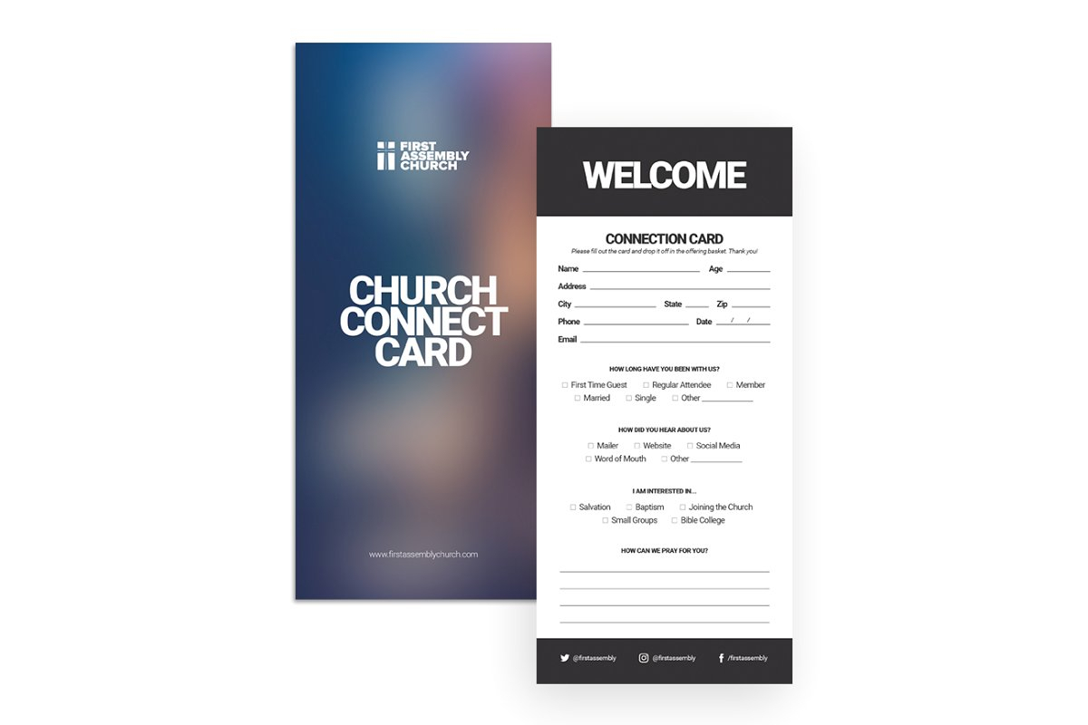 Impressive Church Visitor Card Template Word Ideas ~ Thealmanac Intended For Church Visitor Card Template Word