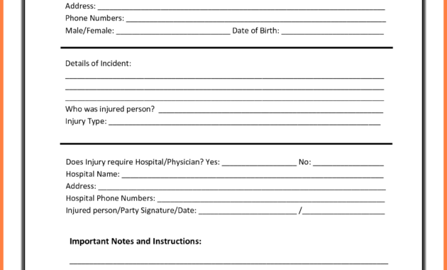 Incident Report Template - Free Incident Report Templates for Itil Incident Report Form Template