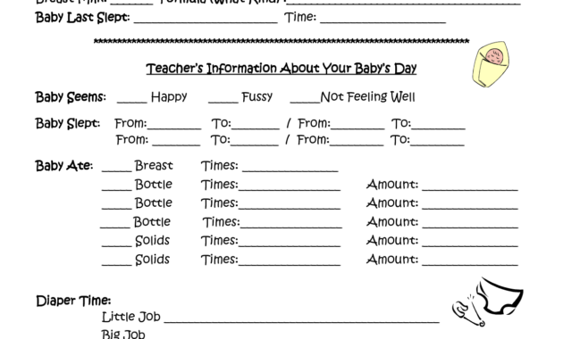 Infant Daily Report | Infant Daily Report, Daycare Forms, Infant with regard to Daycare Infant Daily Report Template