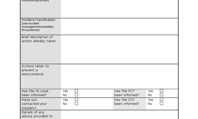 Information Security Incident Report Template | Templates At intended for Information Security Report Template