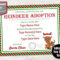 Instant Download Editable Reindeer Adoption Certificate/ You Inside Child Adoption Certificate Template