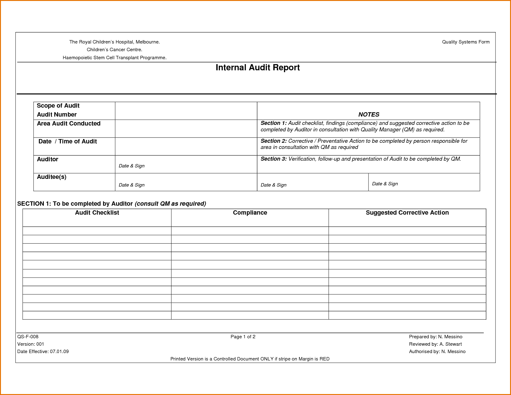 Internal Audit Report Template Word | Internal Audit, Report Pertaining To It Audit Report Template Word