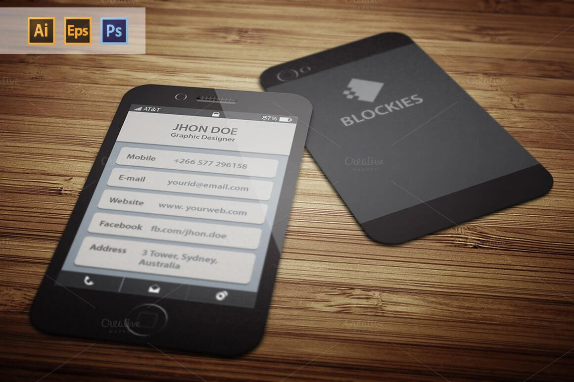 Iphone 6 (35% Off) Business Cardjigsawlab On Creative Within Iphone Business Card Template