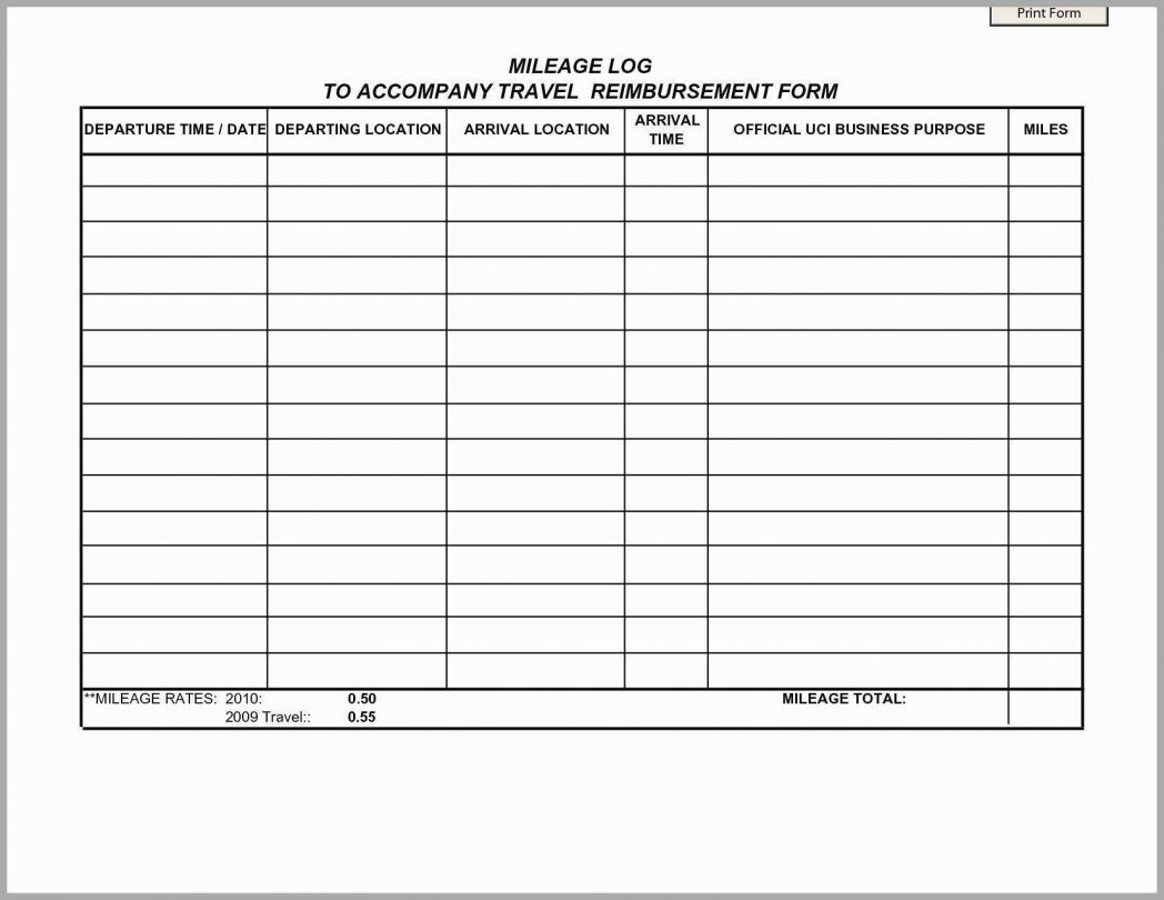 Irs Travel Log – Forza.mbiconsultingltd With Regard To Gas Mileage Expense Report Template