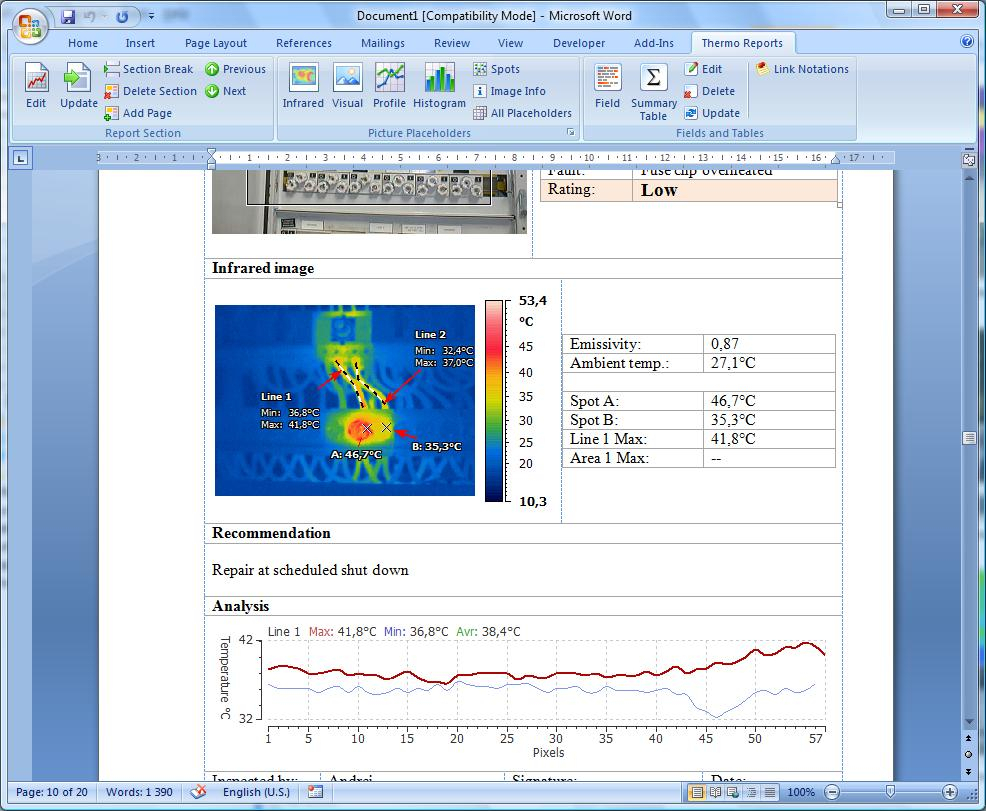 Irt Cronista | Grayess - Infrared Software And Solutions Intended For Thermal Imaging Report Template
