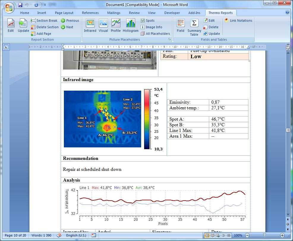 Irt Cronista | Grayess – Infrared Software And Solutions Intended For Thermal Imaging Report Template