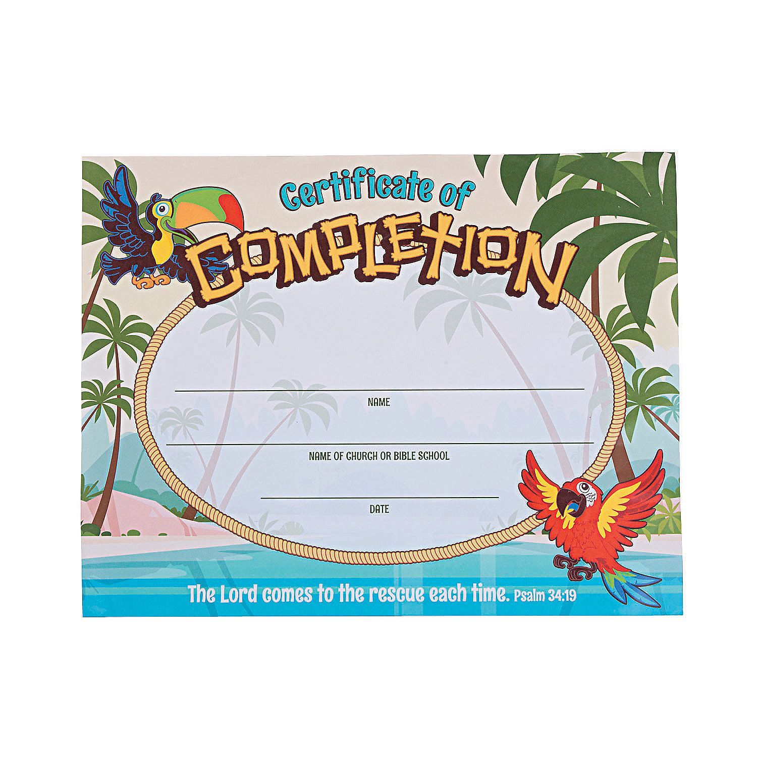 Island Vbs Certificates Of Completion | Certificate With Free Vbs Certificate Templates