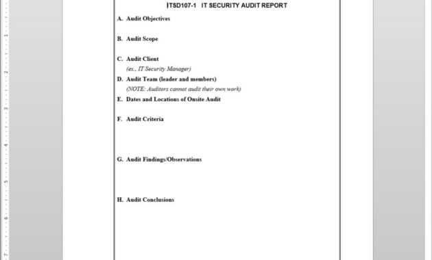 It Security Audit Report Template | Itsd107-1 with regard to Security Audit Report Template