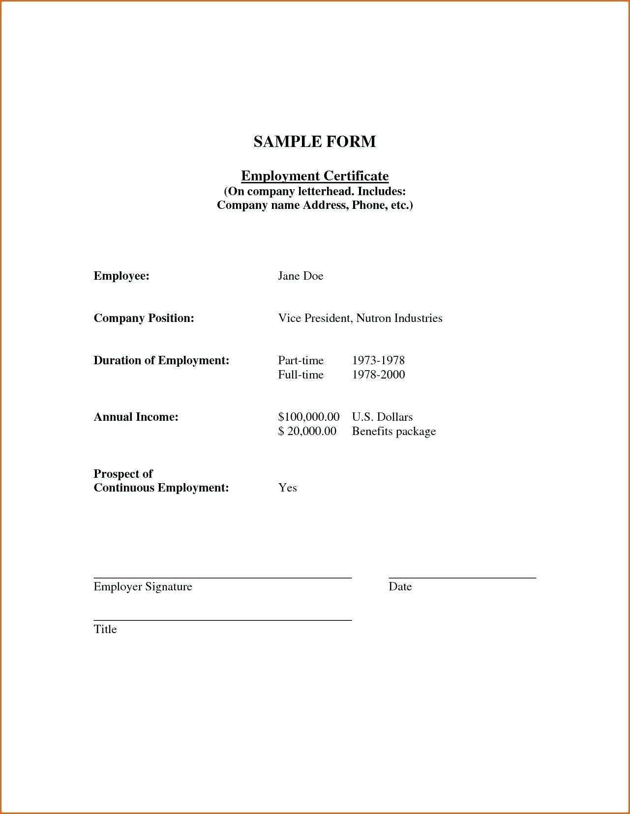 Job Certificate Letter Sample – Zimer.bwong.co Throughout Sample Certificate Employment Template