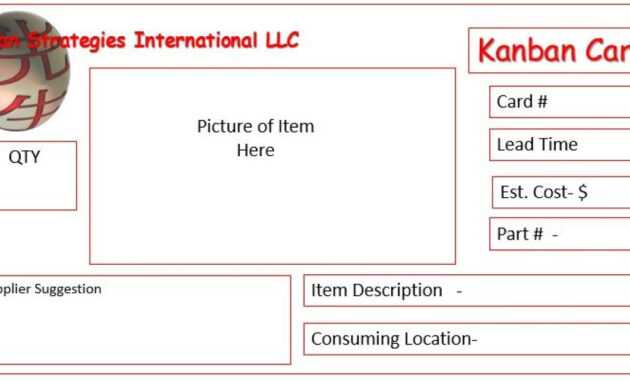 Kanban Card Templates | Kanban Cards, Lean Six Sigma, Cards within Kanban Card Template