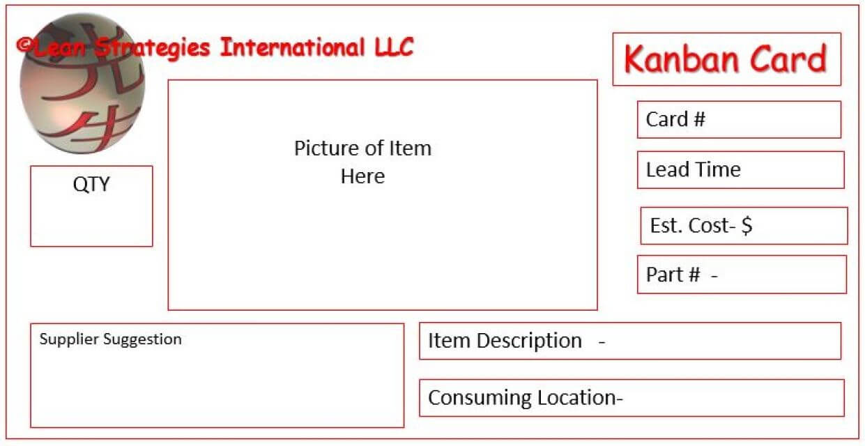 Kanban Card Templates | Kanban Cards, Lean Six Sigma, Cards Within Kanban Card Template