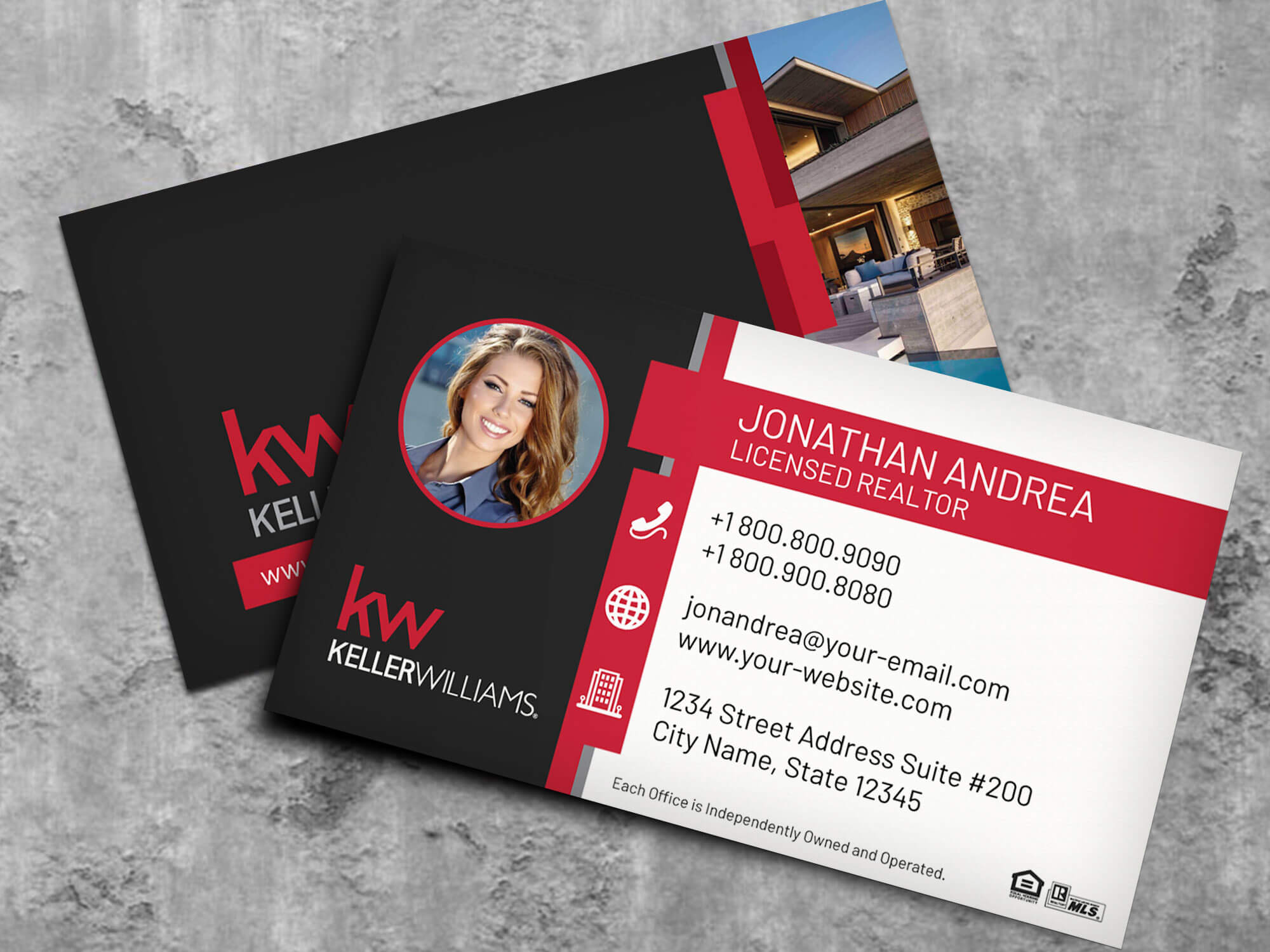 Keller Williams Business Card Template Bc19702Kw – Nusacreative With Keller Williams Business Card Templates