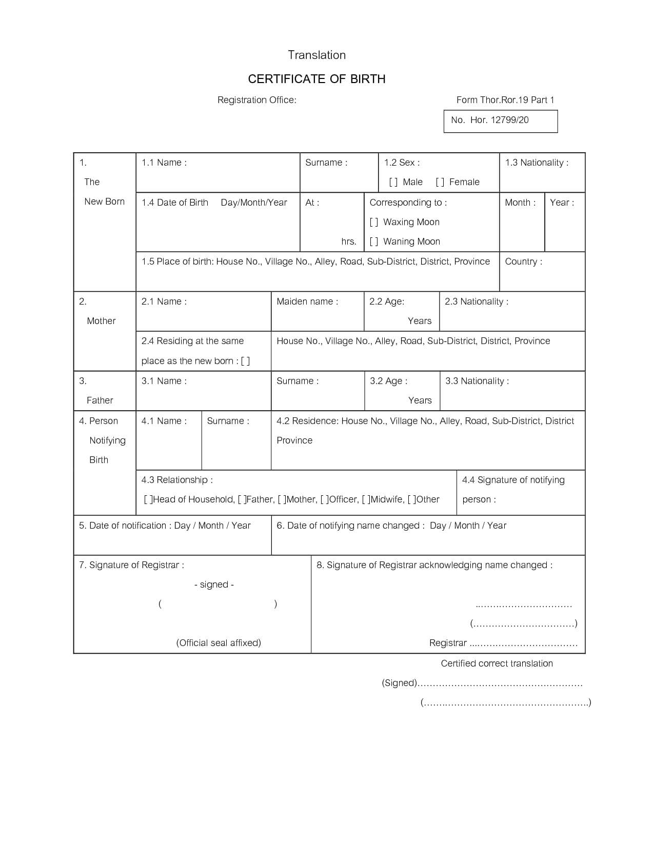 Kleurplaten: Mexican Birth Certificate Templates For Spanish To English Birth Certificate Translation Template