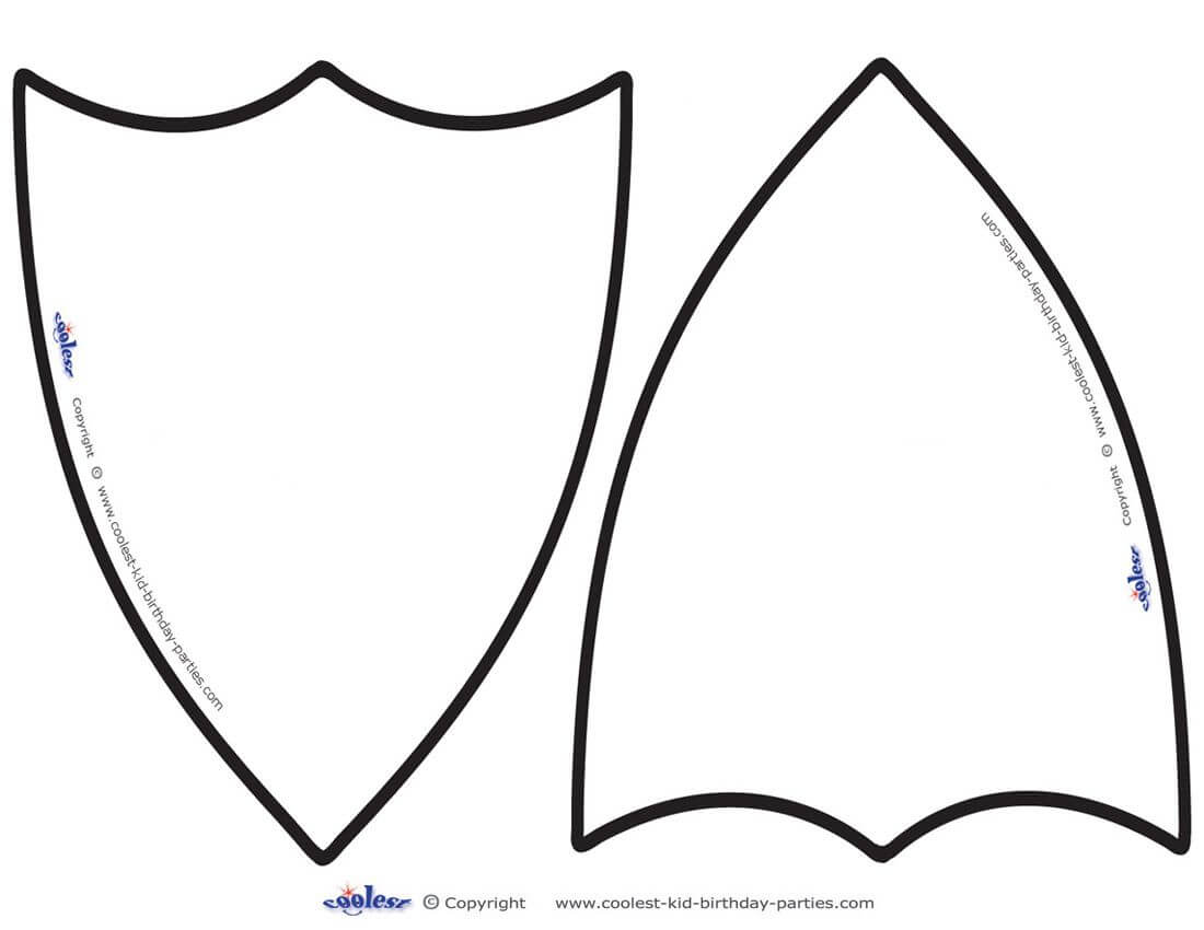 Knights Shield Template Printable Clipart - Free Clipart Within Blank Shield Template Printable