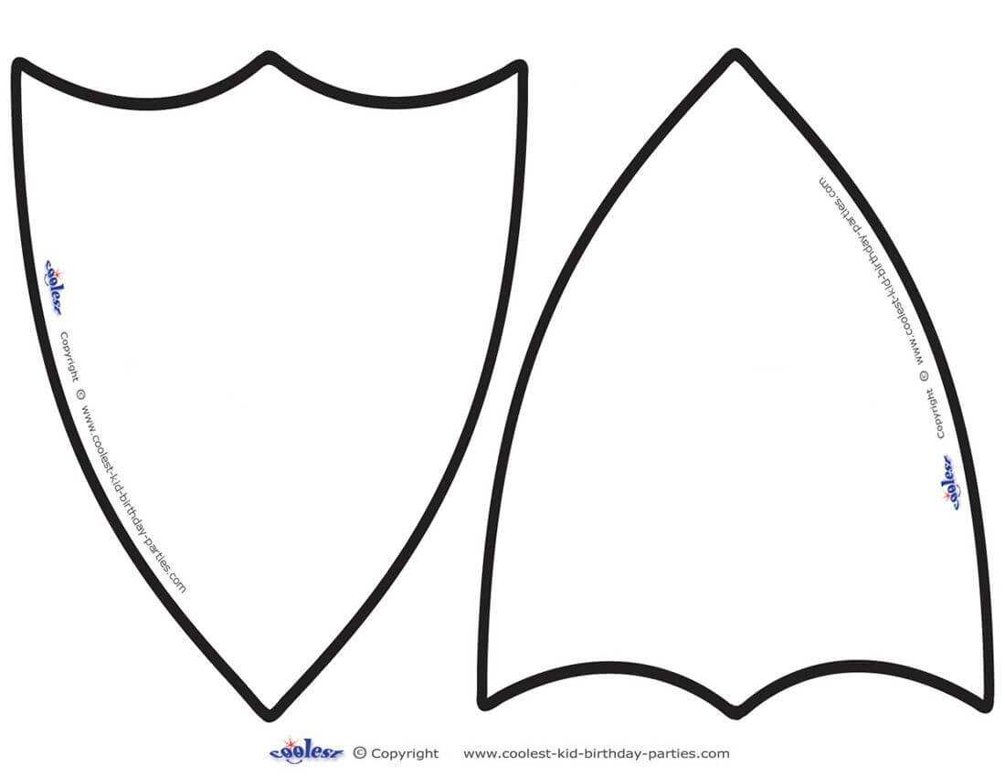 Knights Shield Template Printable Clipart - Free Clipart Within Blank Shield Template Printable