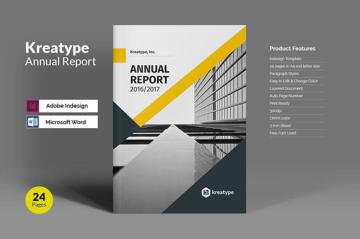 Kreatype Annual Reportkreatype Studio On @creativemarket In Annual Report Template Word