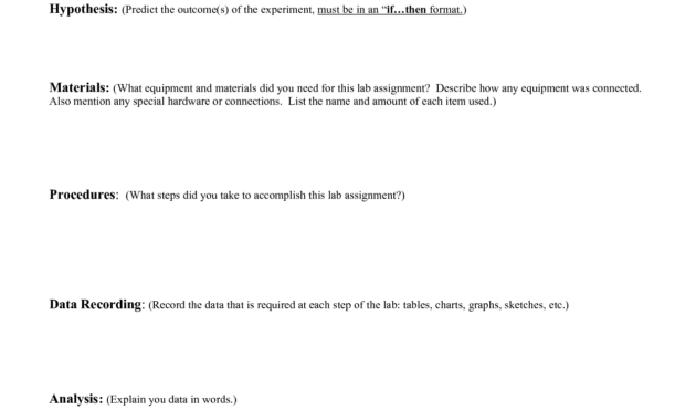 Lab Report Outline | Science Lab Report Template | Lab within Science Experiment Report Template