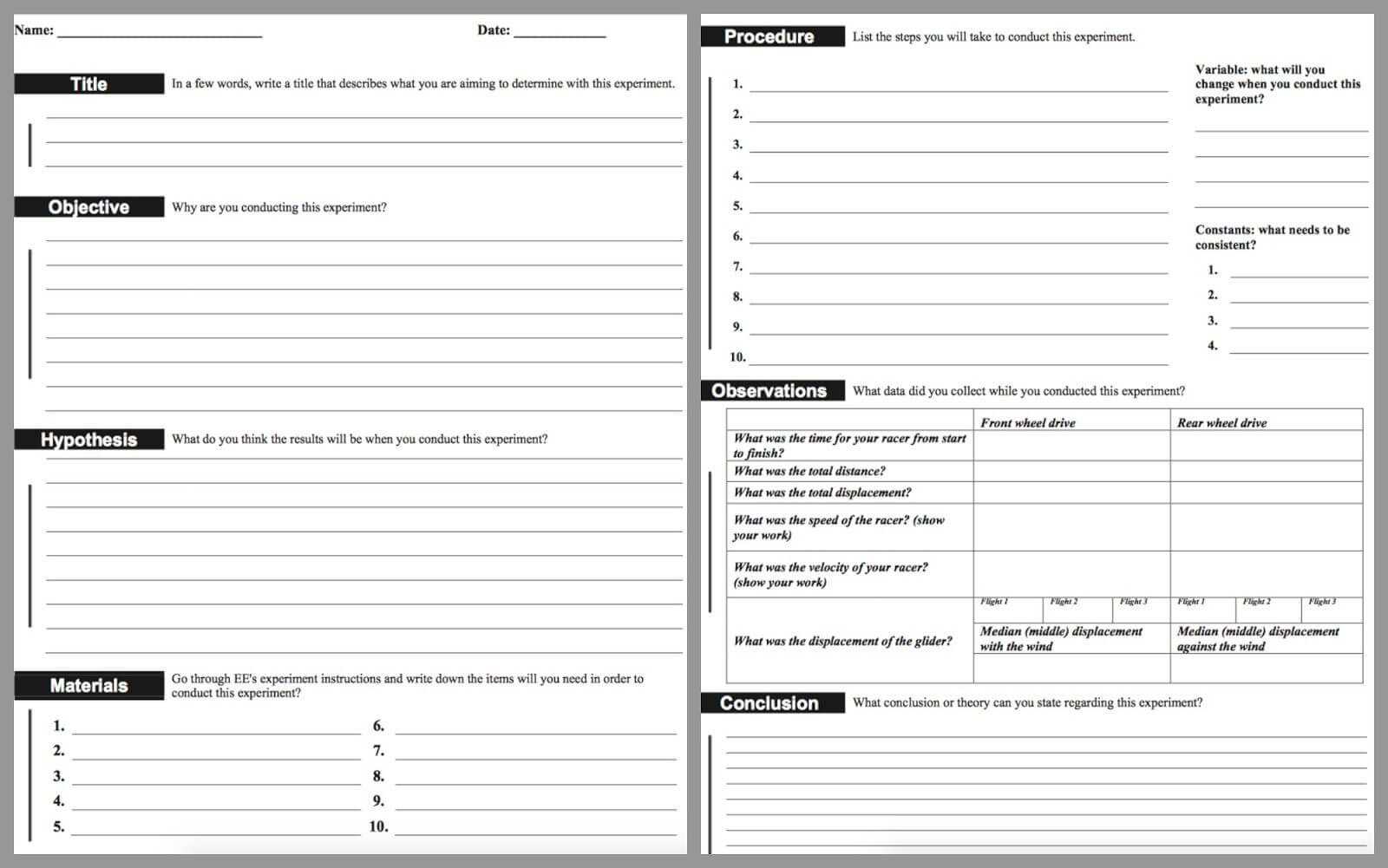 Lab Report Template Middle School - Google Search. For Regarding Lab Report Template Middle School