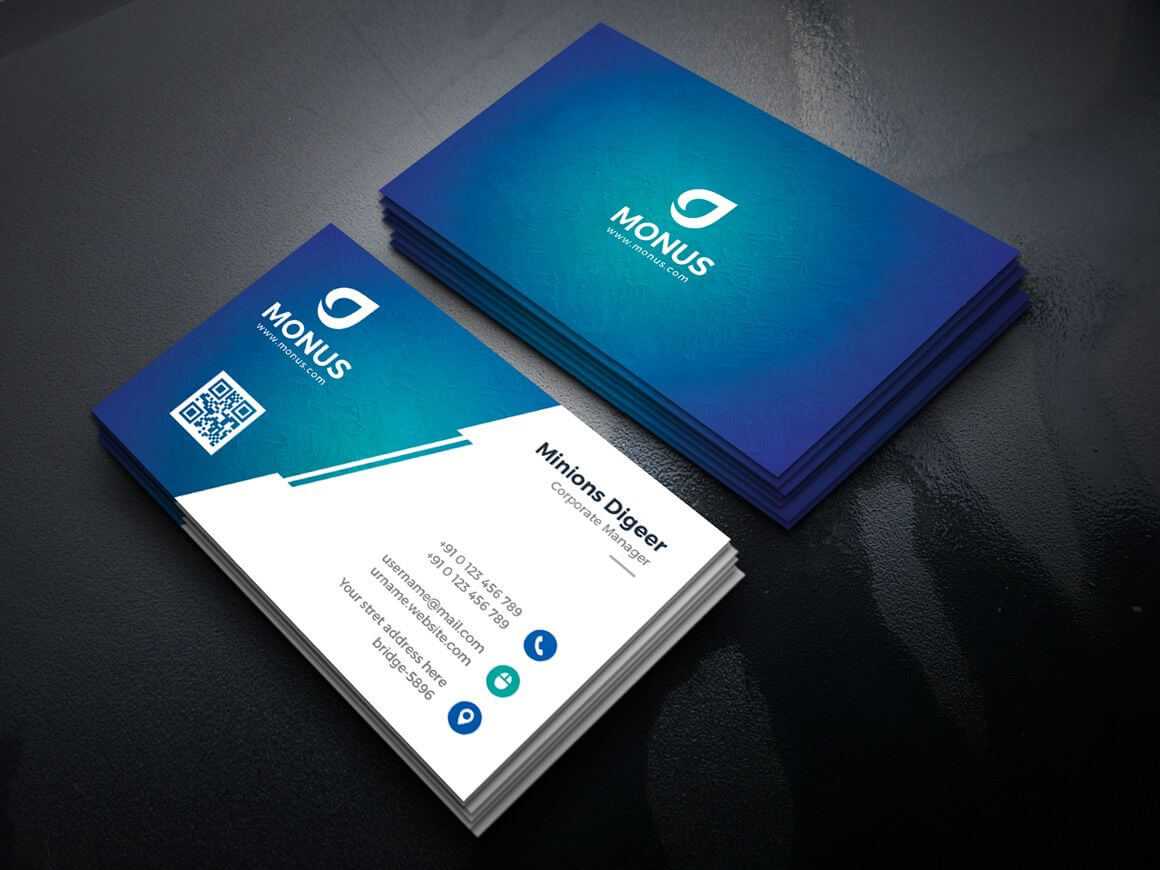 Lagoon Professional Corporate Business Card Template | 排版 Regarding Professional Name Card Template