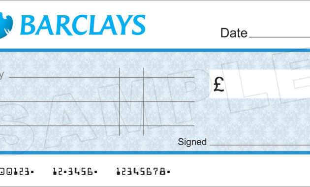 Large Blank Barclays Bank Cheque For Charity / Presentation throughout Blank Cheque Template Uk