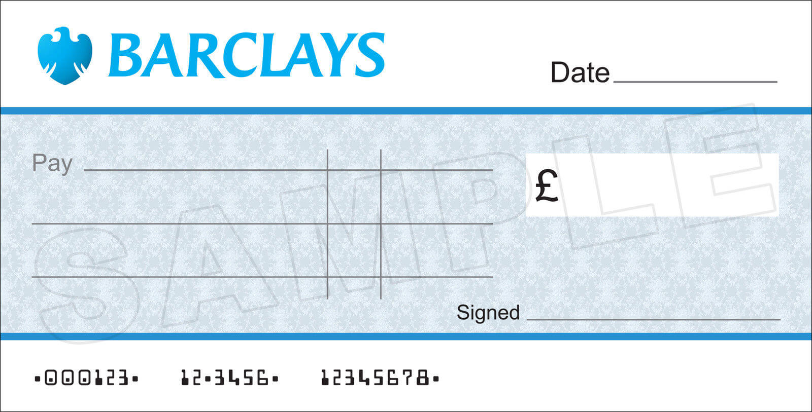 Large Blank Barclays Bank Cheque For Charity / Presentation Throughout Large Blank Cheque Template