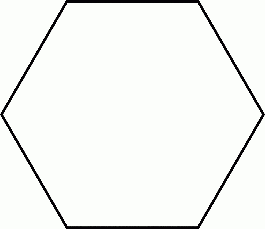 Large Hexagon For Pattern Block Set | Hexagon Pattern, Draw Inside Blank Pattern Block Templates
