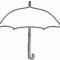 Large Umbrella Template | Umbrella Outline (Black And White With Blank Umbrella Template
