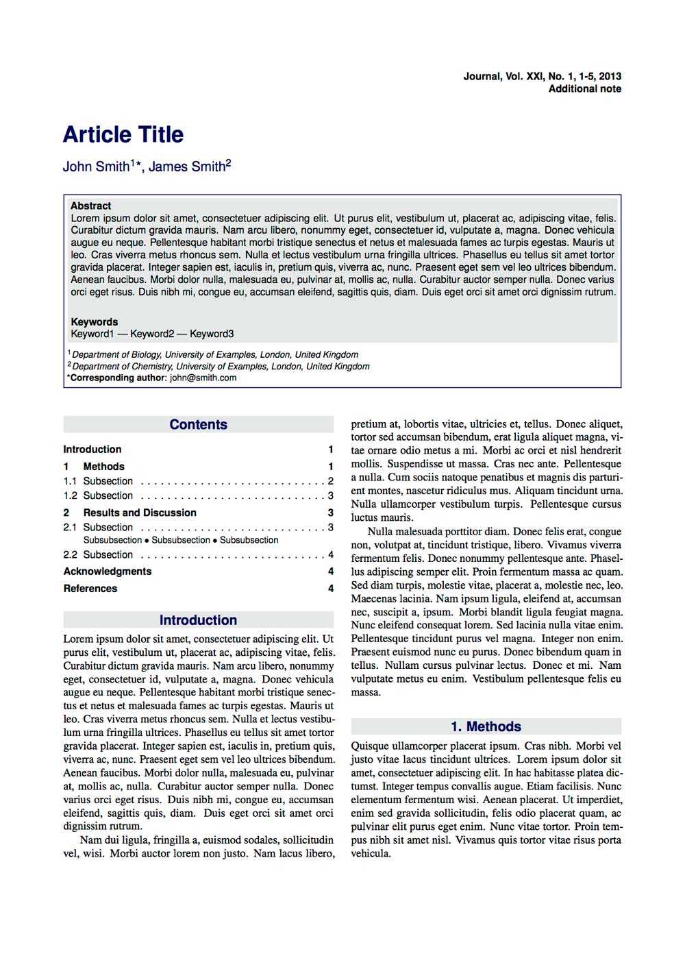 Latex Typesetting - Showcase Throughout Technical Report Latex Template