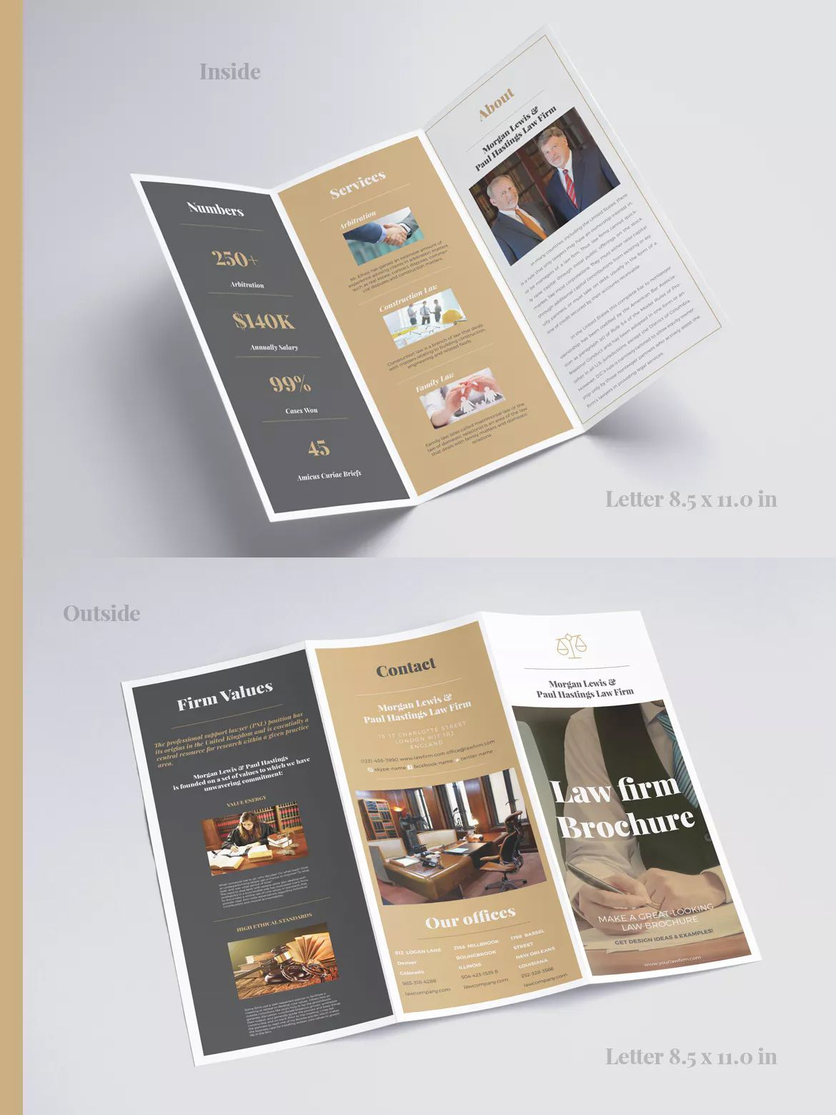 Law Firm Tri Fold Brochure Template Indesign Indd | Brochure For Adobe Tri Fold Brochure Template