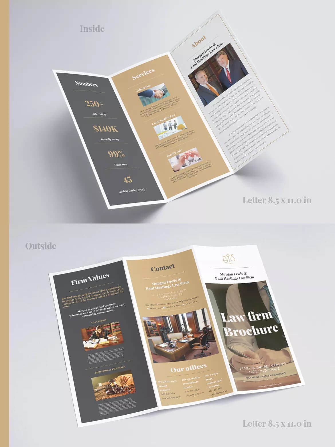 Law Firm Tri Fold Brochure Template Indesign Indd | Brochure In Adobe Illustrator Tri Fold Brochure Template