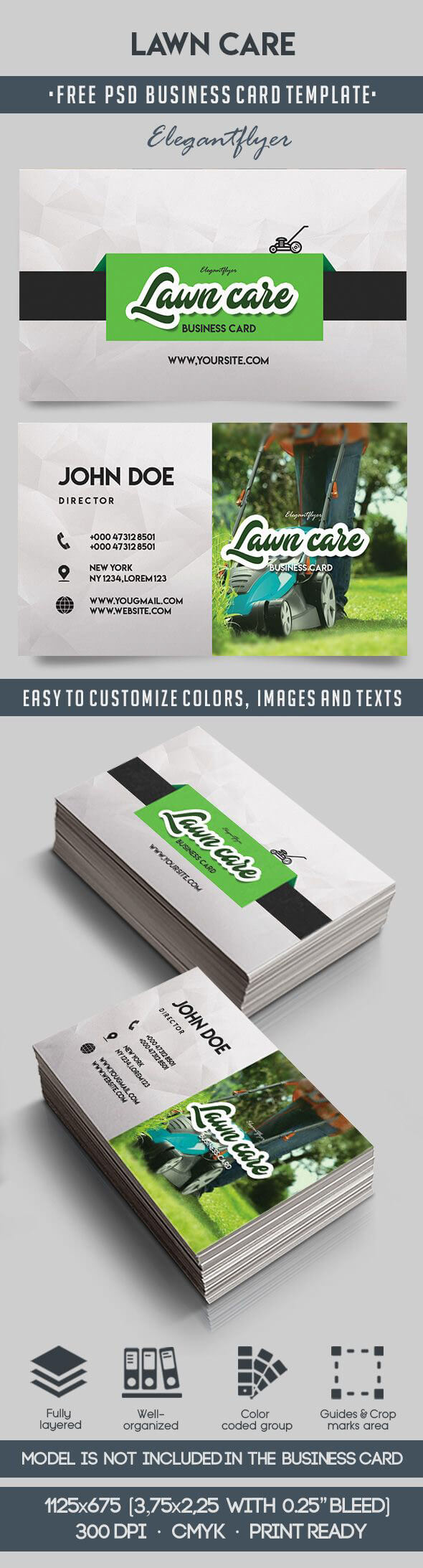 Lawn Care – Free Business Card Templates Psd On Behance In Lawn Care Business Cards Templates Free