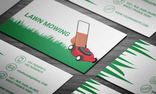 Lawn Care Services Business Card - Full Preview | Free intended for Lawn Care Business Cards Templates Free