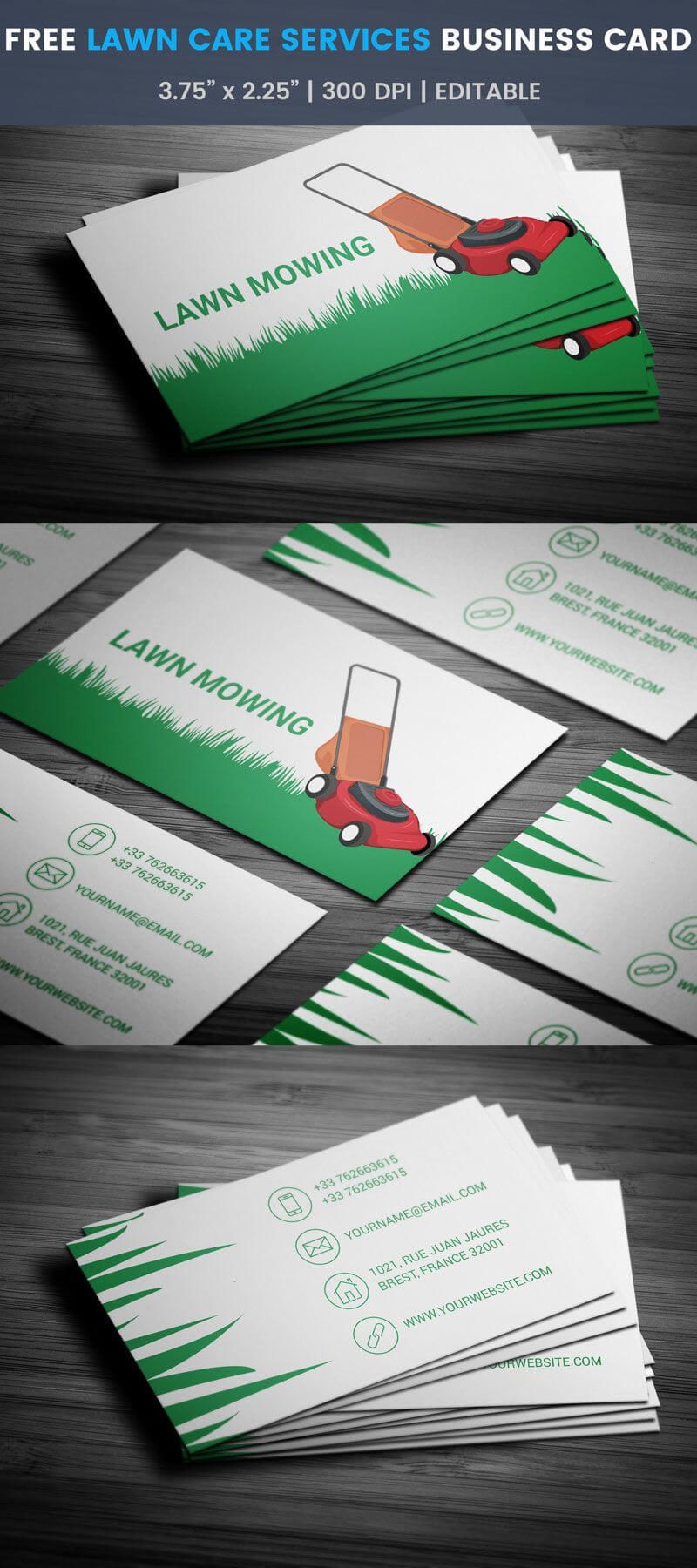 Lawn Care Services Business Card – Full Preview | Free Intended For Lawn Care Business Cards Templates Free