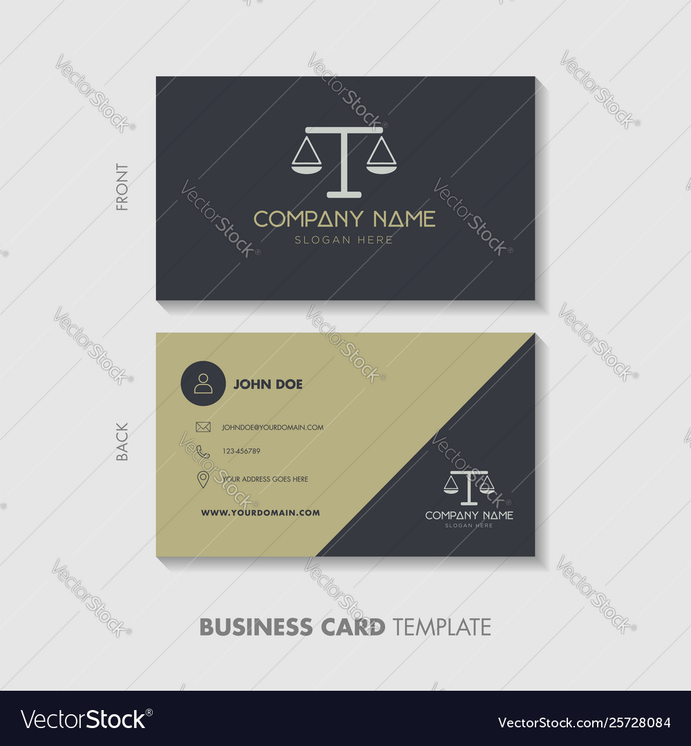 Lawyer Business Card Template Design With Visiting Card Illustrator Templates Download